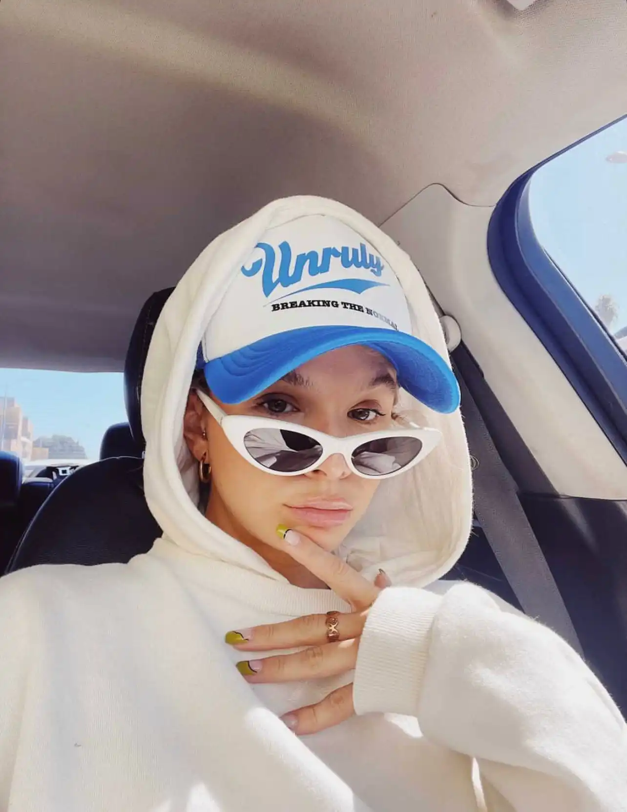 Blue Unruly Trucker Hat